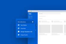 My Collections and Favorites section of Box app UI